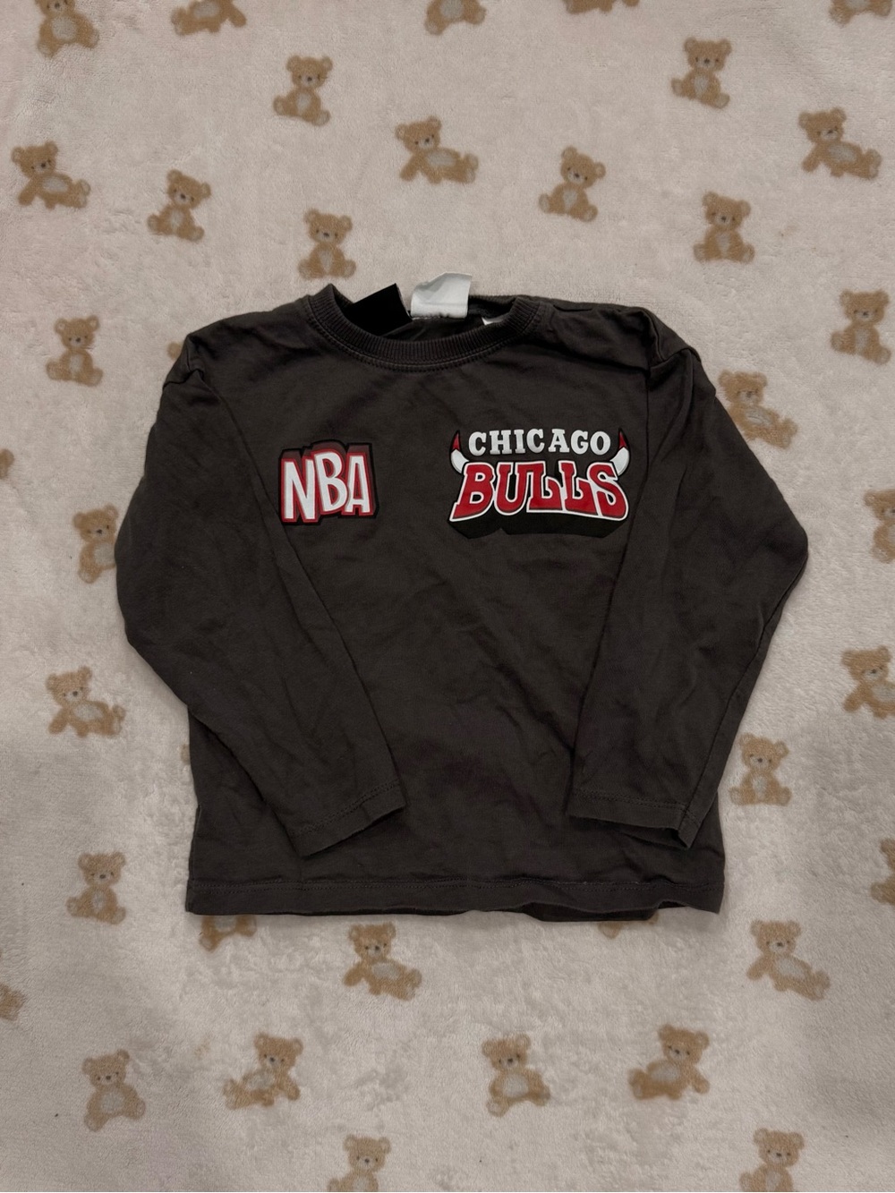 Zara Kids Long-Sleeve Tee - Black with Red & White Logos